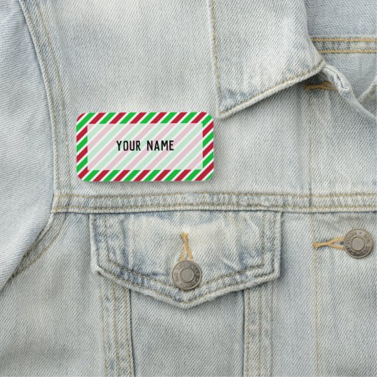 Rode en groene strepen naamplaatje (In situ)