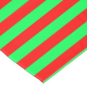 Rode en groene strepen ontwerp tafelkleed (Gekanteld)