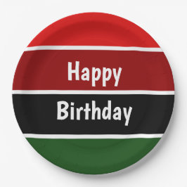 Rode en groene strepen papieren bordje