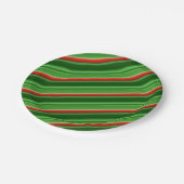 Rode en groene strepen papieren bordje (Gekanteld)
