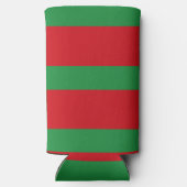 Rode en groene strepen seltzer blikjeskoeler (Achterkant)