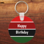 Rode en groene strepen sleutelhanger (Voorkant)