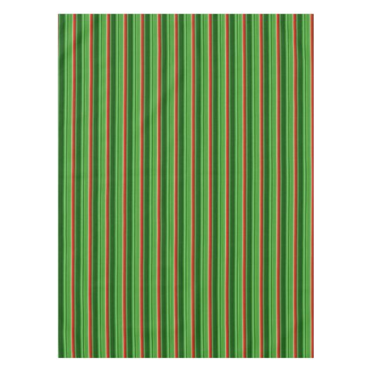Rode en groene strepen tafelkleed (Voorkant)