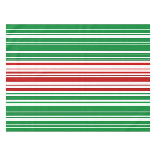 Rode en groene strepen tafelkleed (Voorkant (Horizontaal))