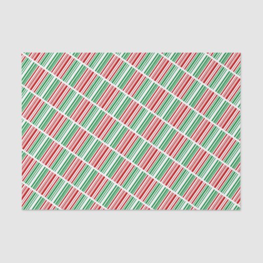 Rode en groene strepen tissuepapier (Voorkant)