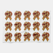 Rode en groene strikken keukenhanddoek (Horizontaal)