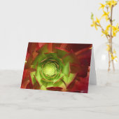 Rode en Groene Succulent door Amy Vangsgard Kaart (Gele Bloem)