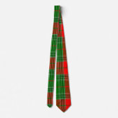 Rode en groene tartan geruite heren stropdas (Achterkant)