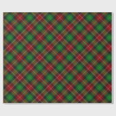 Rode en groene tartan geruite Kerstmis Cadeaupapier (Vlak)