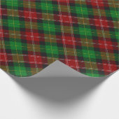 Rode en groene tartan geruite Kerstmis Cadeaupapier (Hoek)