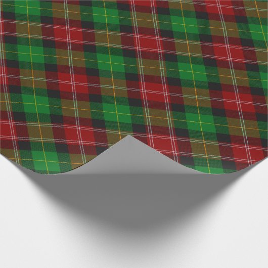 Rode en groene tartan geruite Kerstmis Cadeaupapier (Hoek)