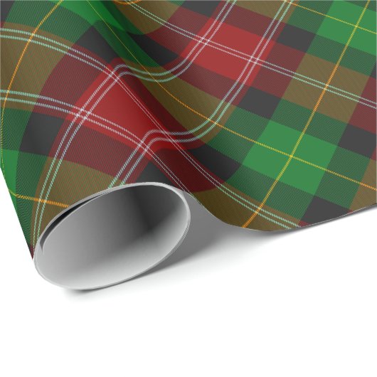 Rode en groene tartan geruite Kerstmis Cadeaupapier (Rol Hoek)