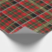 Rode en groene Tartan Plaid met Gouden Glitter Cadeaupapier (Hoek)