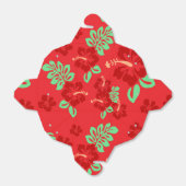 Rode en groene tropische hibiscus Floral Pattern Bedankdoosjes (Uitgevouwen)