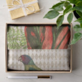  rode en groene tropische papegaai tissuepapier (Geschenk)