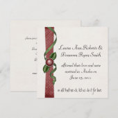 Rode en groene trouwkaart na de bruiloft kaart (Voorkant / Achterkant)