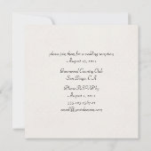 Rode en groene trouwkaart na de bruiloft kaart (Achterkant)