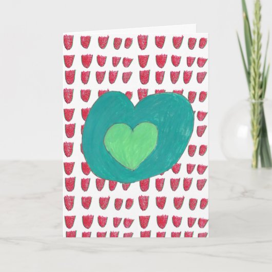 Rode en groene vakantie Kaart (Voorkant)