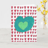 Rode en groene vakantie Kaart (Gele Bloem)