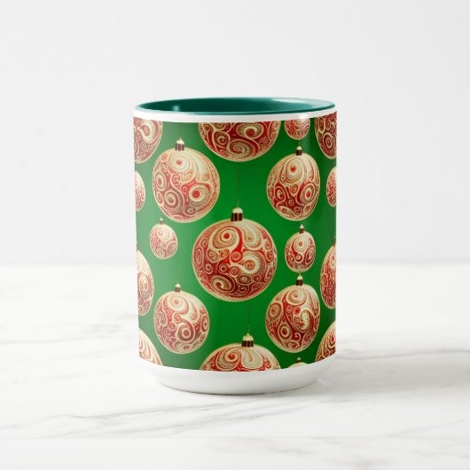 Rode en groene vakantie mok (Midden)