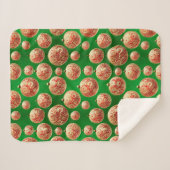 Rode en groene vakantie sherpa deken (Voorkant (horizontaal))