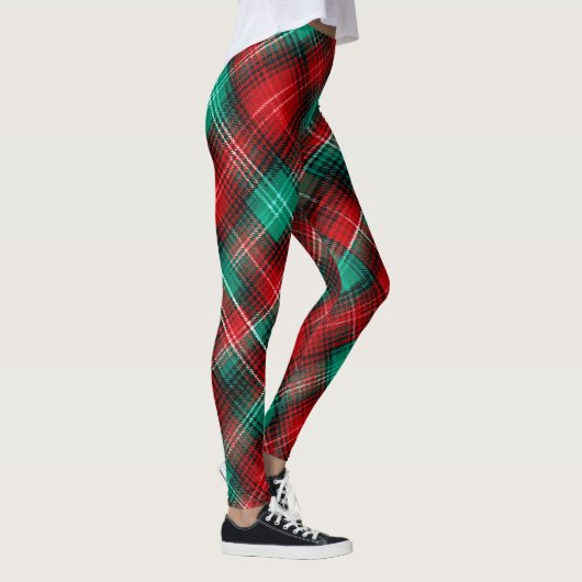 Rode en groene vakantieplaid leggings (Rechts)