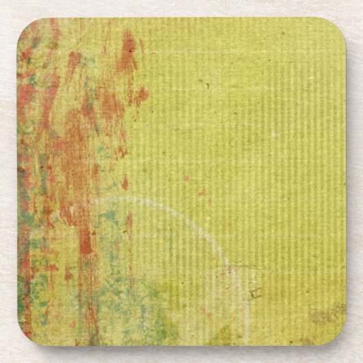 Rode en groene verf op Abstract behangpapier Bier Onderzetter (Voorkant)