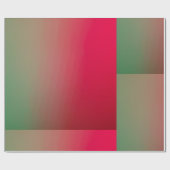 rode en groene verlopen vierkantjes cadeaupapier (Vlak)