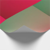 rode en groene verlopen vierkantjes cadeaupapier (Hoek)