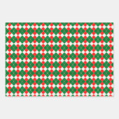Rode en groene vierkanten inpakpapier vel (Voorkant)