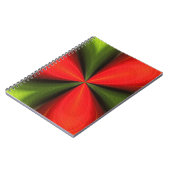 Rode en groene vormen Abstract kunstNotitieboek Notitieboek (Linkerzijde)