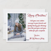 Rode en groene vrolijke kerst 2 Side Flat Kaart (Achterkant)