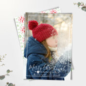 Rode en groene vrolijke kerstfoto feestdagenkaart