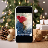 Rode en groene vrolijke kerstfoto feestdagenkaart