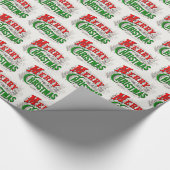 rode en groene vrolijke kerstverpakking P Cadeaupapier (Hoek)