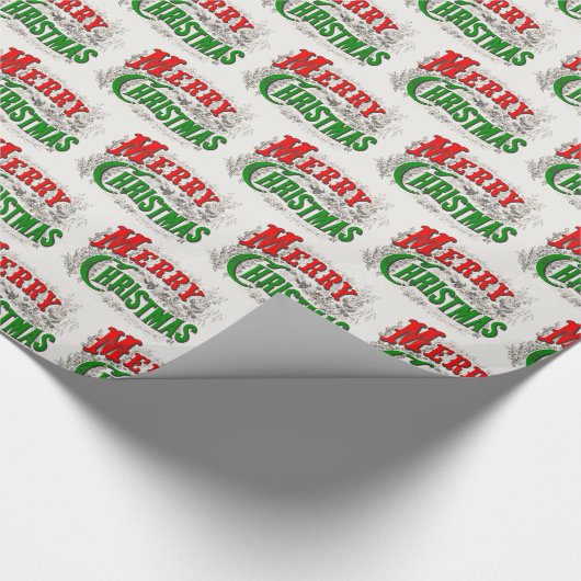  rode en groene vrolijke kerstverpakking P Cadeaupapier (Hoek)