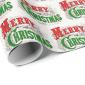 rode en groene vrolijke kerstverpakking P Cadeaupapier (Rol Hoek)