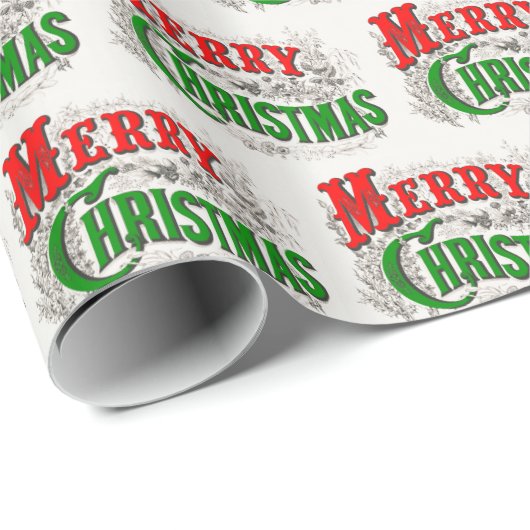  rode en groene vrolijke kerstverpakking P Cadeaupapier (Rol Hoek)