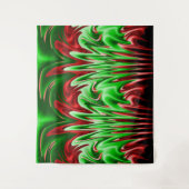 Rode en groene vurige vlammen wandkleed (Voorkant)