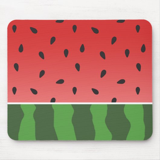 Rode en groene watermeloen Mousepad Muismat (Voorkant)