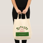 Rode en groene Waterverf Berry Branch gepersonalis Tote Bag (Voorkant (product))