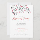 Rode en groene Waterverf Holly Kerstfeest Kaart (Voorkant)