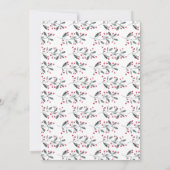 Rode en groene Waterverf Holly Kerstfeest Kaart (Achterkant)