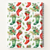  rode en groene Waterverf kousen Notitieboek (Achterkant)