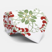 Rode en groene wijnstok en bloemen stropdas (Opgerold)