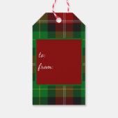 Rode en groene winterkerst cadeaulabel (Achterkant)