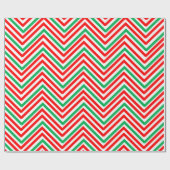Rode en groene Zig Zag Lines Cadeaupapier (Vlak)