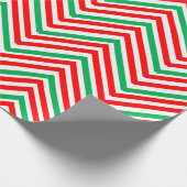 Rode en groene Zig Zag Lines Cadeaupapier (Hoek)