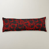 Rode en houtskool abstracte handdoek lichaamskussen (Achterkant)