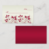 Rode en Ivoor Bloemen Plaatskaarten Plaatskaartje (Voorkant / Achterkant)